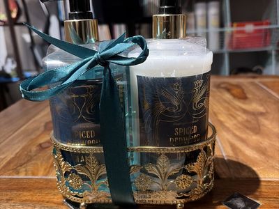 Simply Pleasures Spiced Redwood Hand Soap & Lotion Caddy Set - 31.6 fl oz