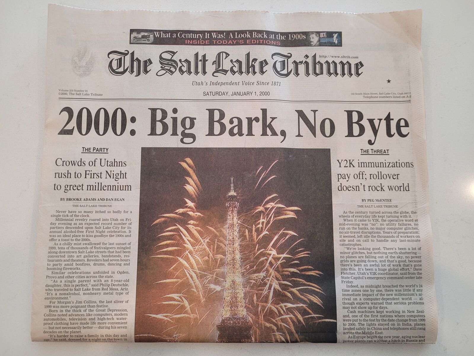 Salt Lake City Tribune 2000: Big Bark. No Byte