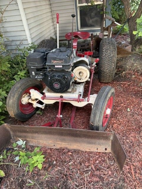 Vintage Gibson Model D Garden Tractor with Attachments