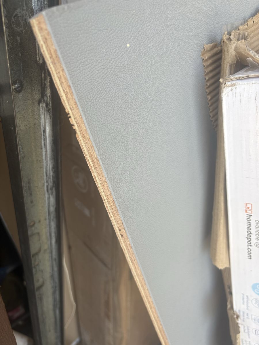 High Quality Birch Wood Panels with Light Grey Textured PVC Laminate 3 pieces