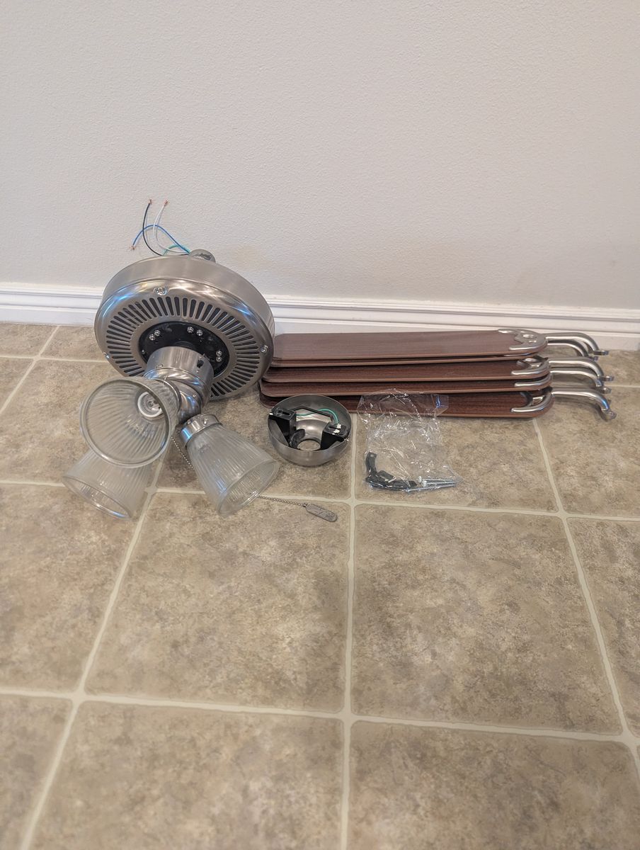 Ceiling Fan Used with mounting hardware