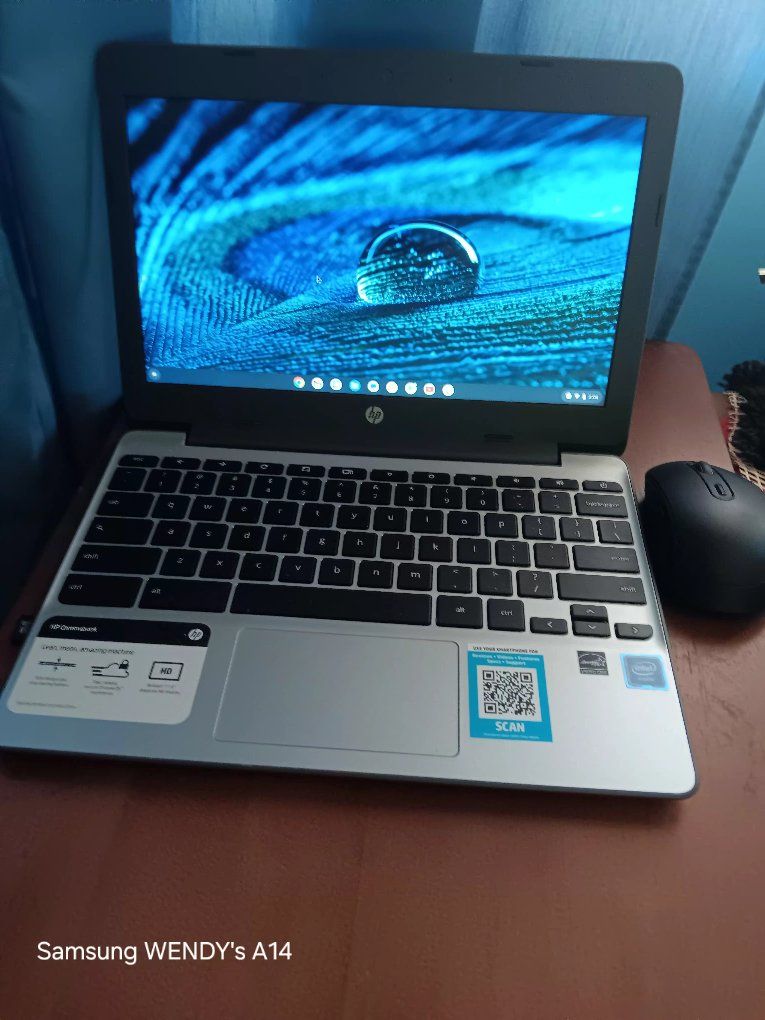 HP ChromebookOS Laptop with Wireless Mouse