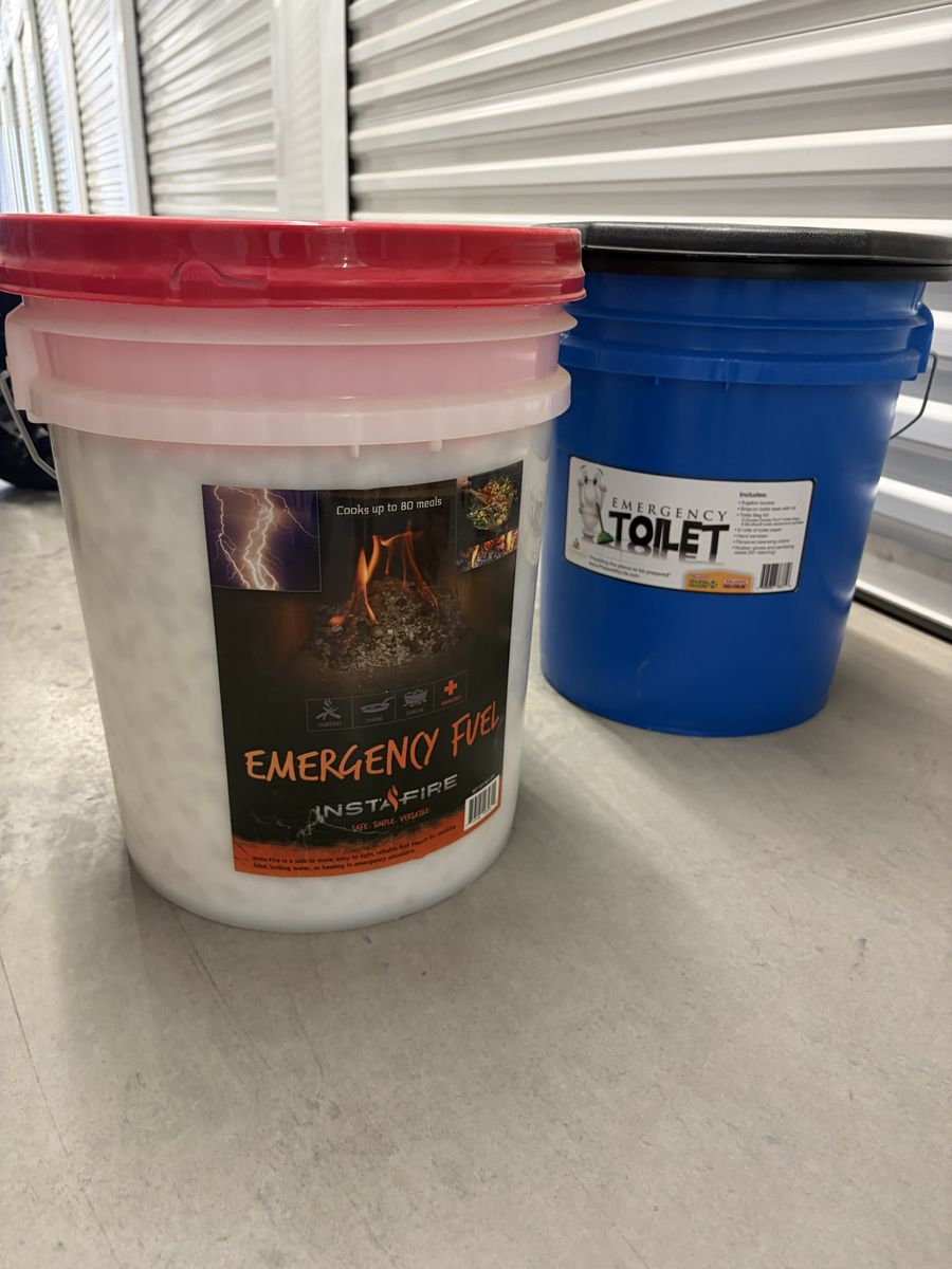 Reliance Double Doodie Emergency Toilet & InstaFire Emergency Fuel Set - Camping Survival Gear