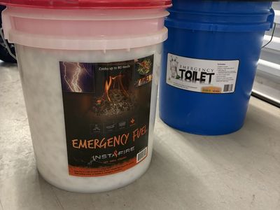 Reliance Double Doodie Emergency Toilet & InstaFire Emergency Fuel Set - Camping Survival Gear