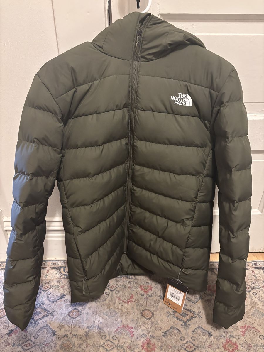 The North Face Men's M Aconcagua 3 Hoodie - New Taupe Green Regular Fit Puffer Jacket, Size Medium