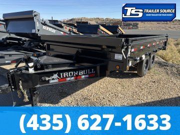 8x16 Iron Bull DDP Dump Trailer - 18" Sides - 15K GVWR