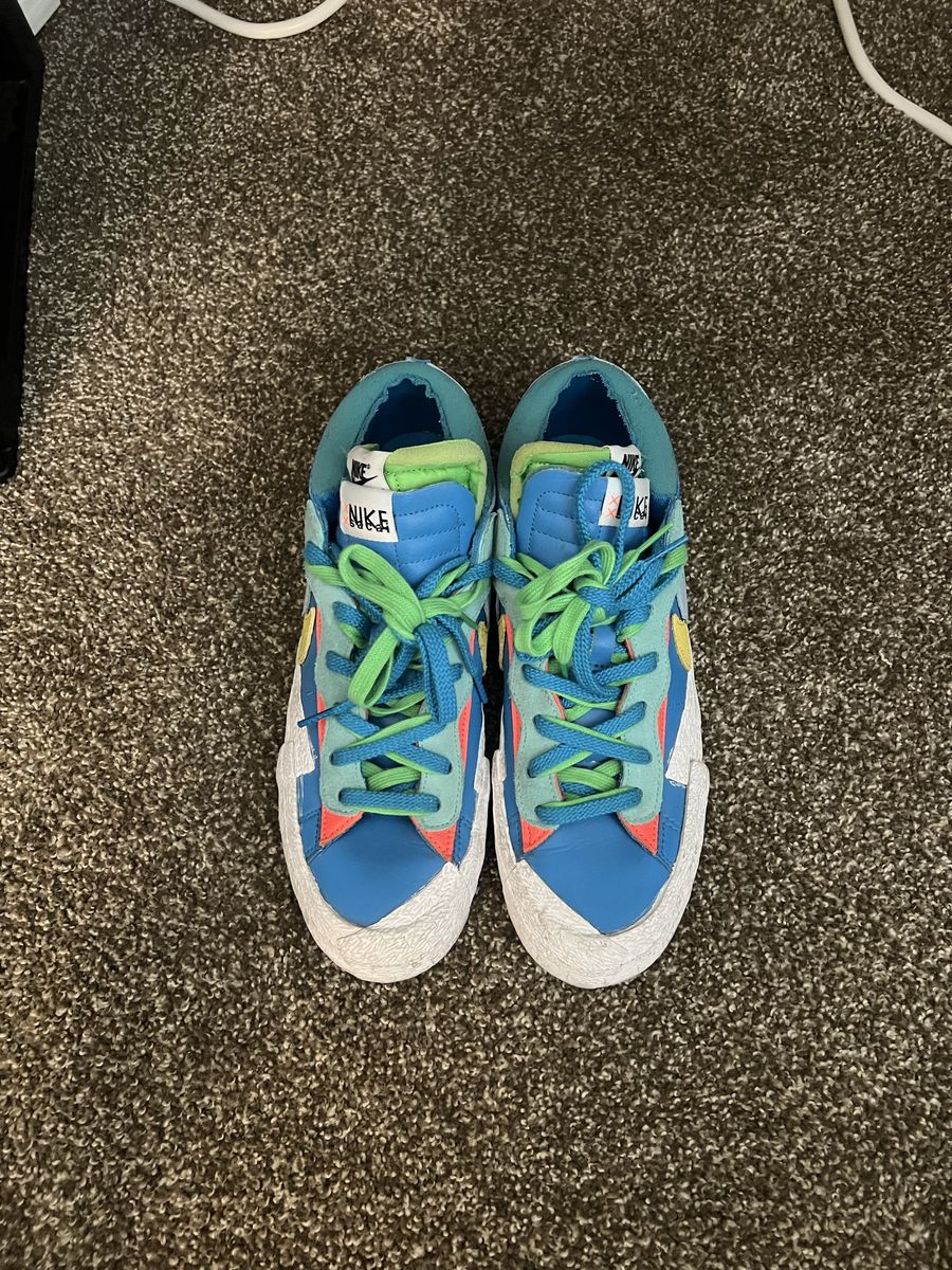 Nike x KAWS x sacai Blazer Low Blue Sneakers - Size 10.5