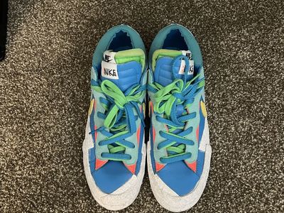 Nike x KAWS x sacai Blazer Low Blue Sneakers - Size 10.5