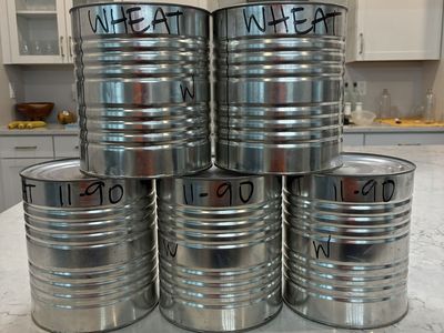 30 lbs of Wheat - 5 Food Storage Cans