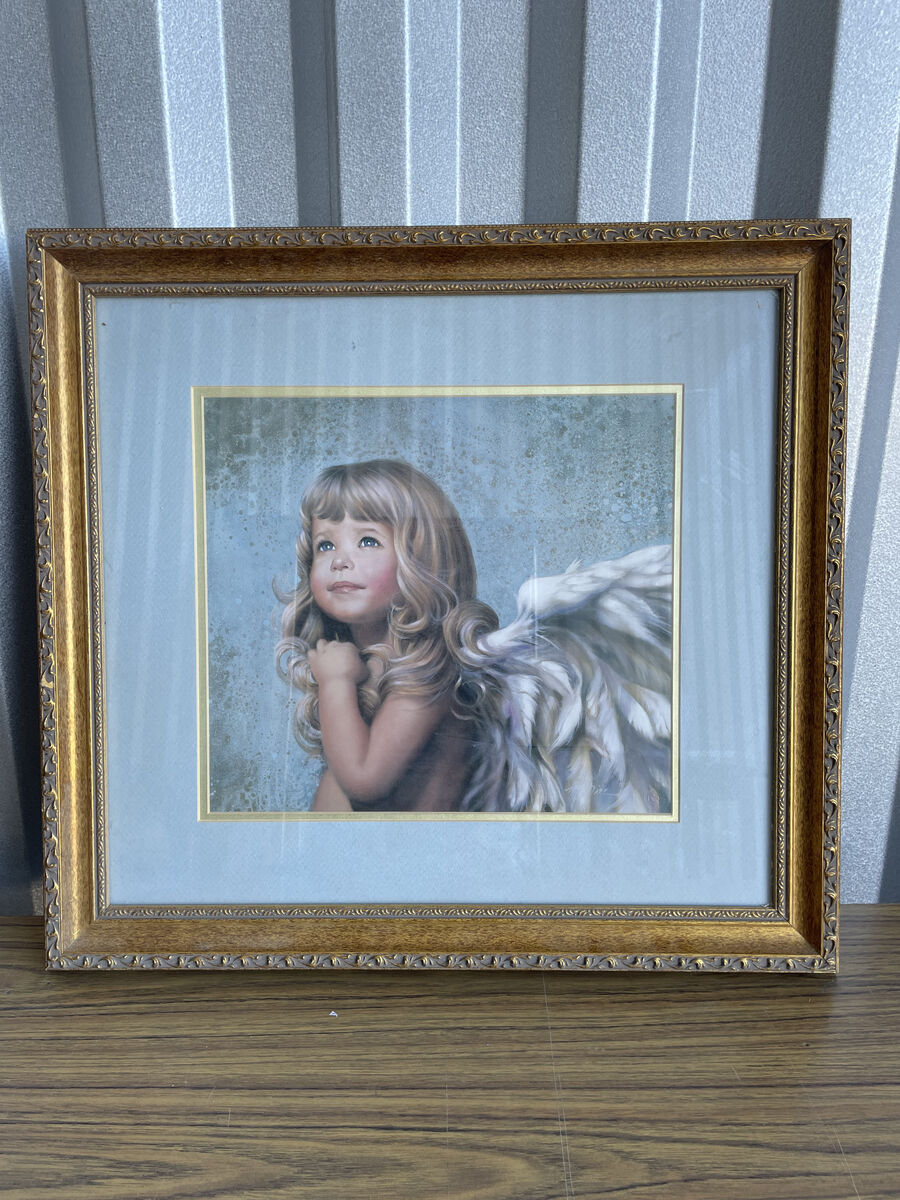 Nancy Noel "Mercy" Child Angel Signed and Embossed Framed And Matted Print