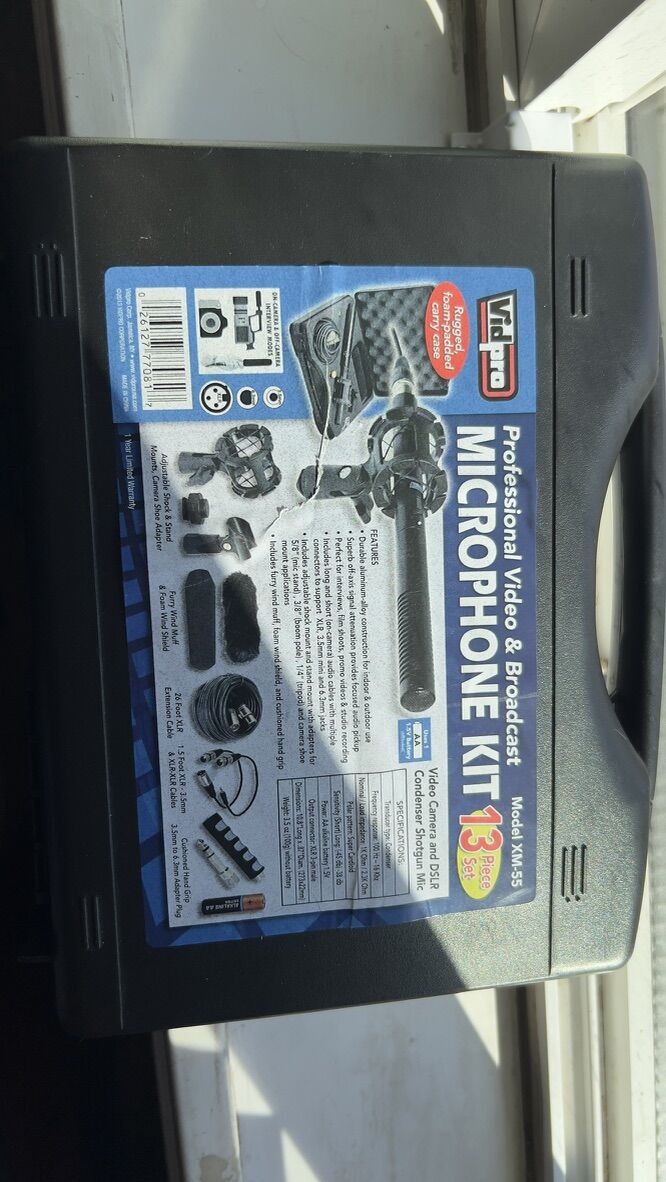 Vidpro XM-55 Condenser Shotgun Microphone Kit Professional Video & Broadcast