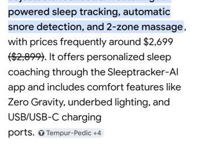 Tempur-Pedic TEMPUR-Ergo King Smart Base 3.0 - AI-Powered Sleep Tracking, Snore Detection, 2-Zone Massage and King Mattress