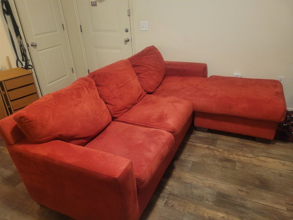 Fold out bed couch with lounger