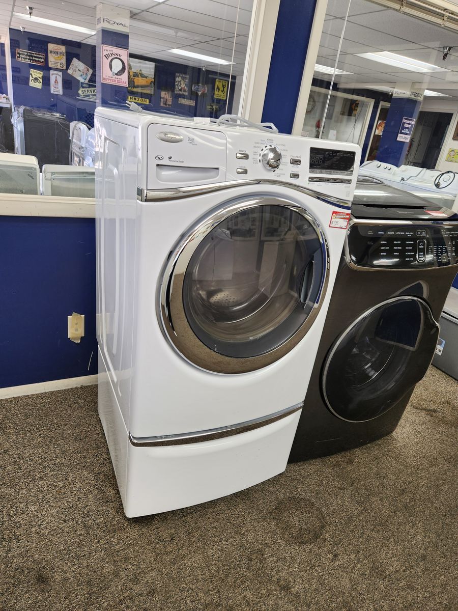 Whirlpool Duet Front-Load Electric Washer with Multiple Wash Cycles, White