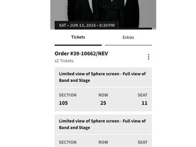Two Tickets to “No Doubt” live at the Sphere in Las Vegas, Saturday June 13