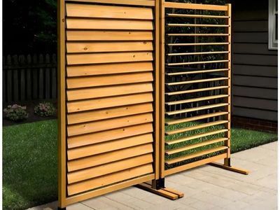 Wood Privacy Fence, Balcony Privacy Screen, Decora