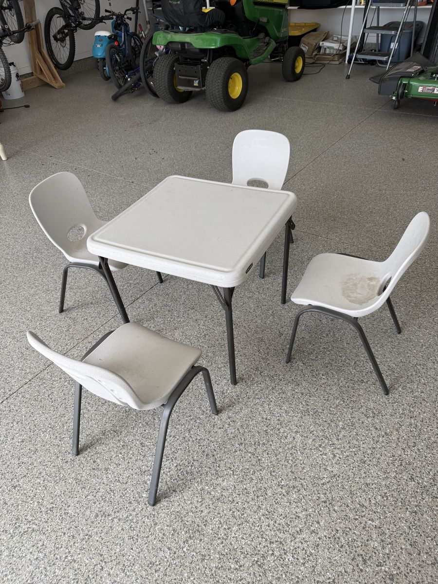 Lifetime Childrens Table And Chairs Set