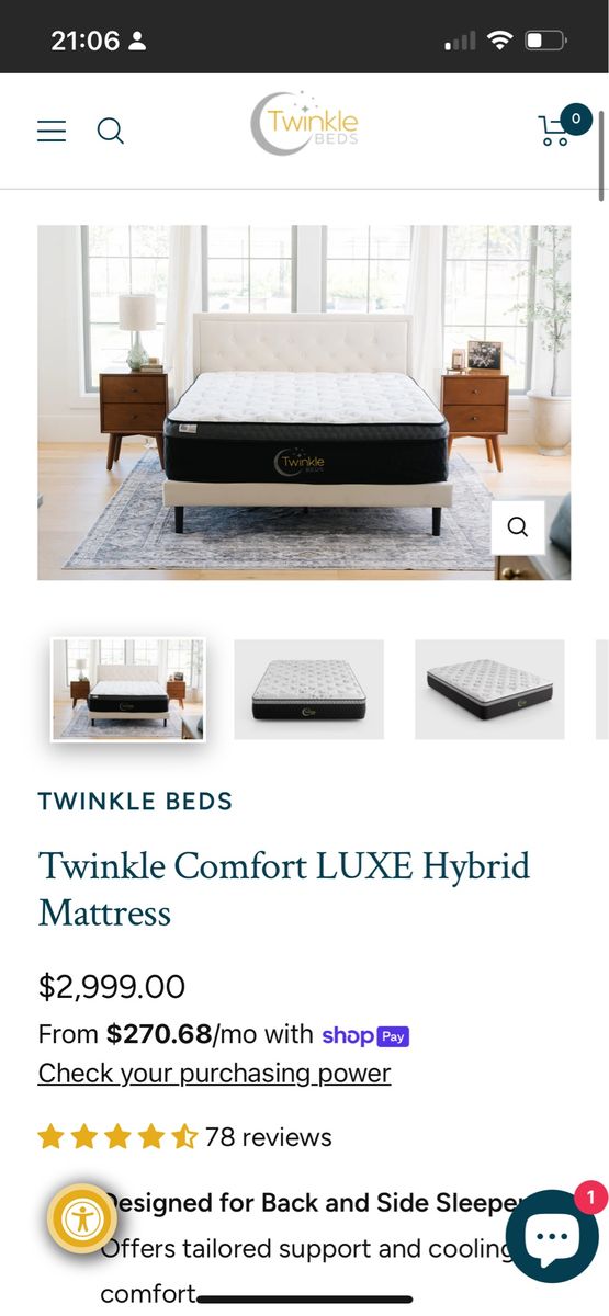 Brand New Twinkle Beds King Matress