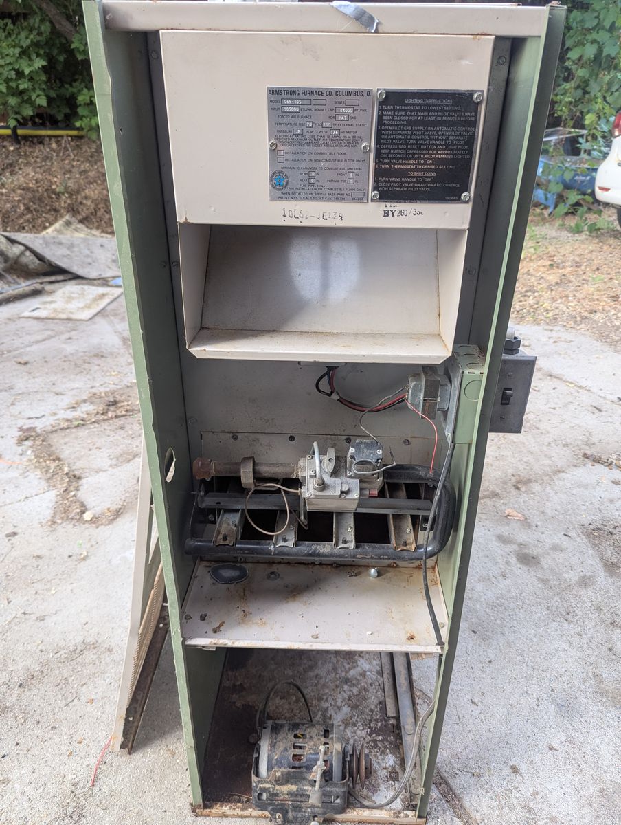 Vintage Armstrong Gas Furnace (105,000 BTU) - Perfect Garage or Shop Heater