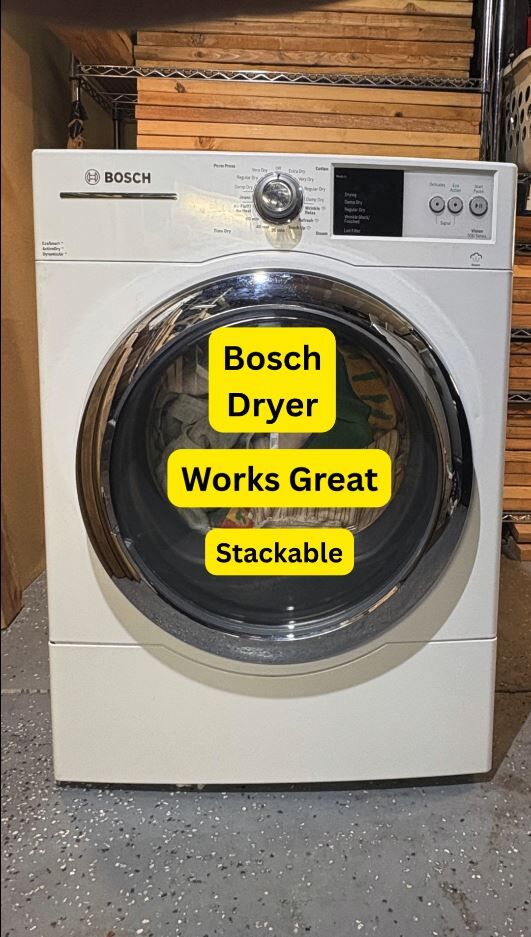 FREE DELIVERY - WORKING Bosch Dryer Stackable