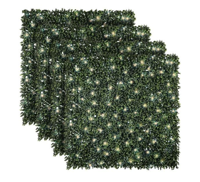 Golden Select American Boxwood Artificial Hedge Panel with Lights, 4-pack  2022749 #106262