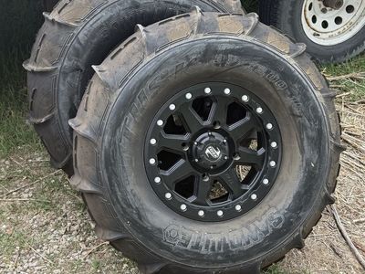 2025 Tusk Paddle Tires On Beadlock Wheels Sand