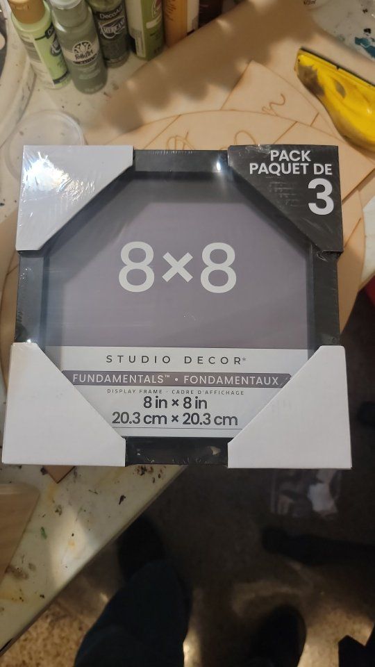 Studio Decor Fundamentals 8x8 Display Frames, Black, 3-Pack