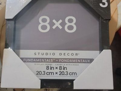 Studio Decor Fundamentals 8x8 Display Frames, Black, 3-Pack