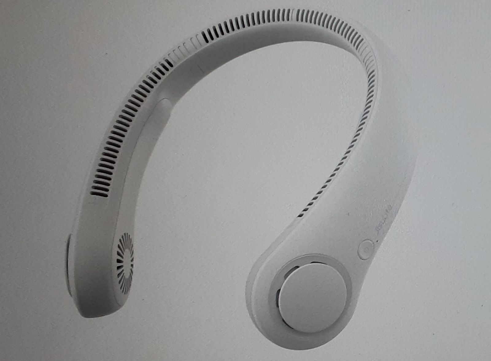 New JisuLife Rechargeable Personal Cooling Neck Fan - Hands-Free - 5 Speeds - 4000 mAh Battery Operated - White