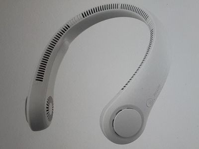 New JisuLife Rechargeable Personal Cooling Neck Fan - Hands-Free - 5 Speeds - 4000 mAh Battery Operated - White