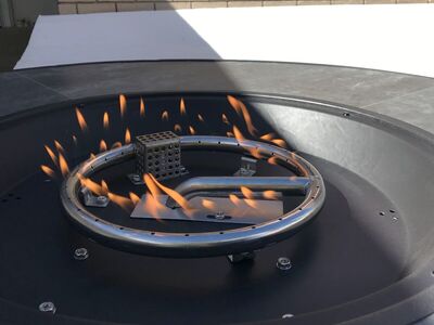 New marble top propane fire pit 4 feet tall works great 60% OFF LAST ONE