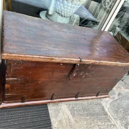 Vintage Dutch English Dowery Trunk Wood