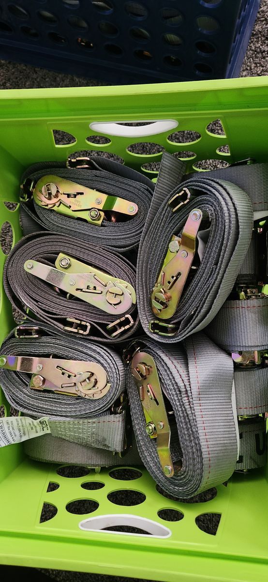 2" E-track ratchet tie down straps