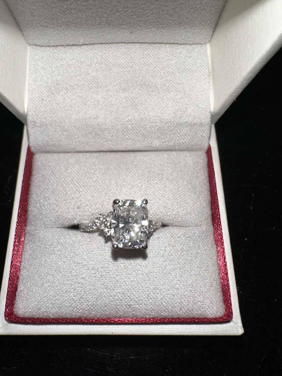 2.15 Carat Elongated Cushion Diamond Ring