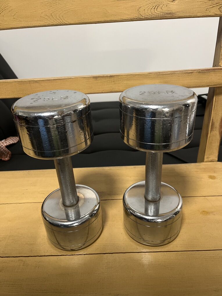 Set Of 25 lbs Dumbbells