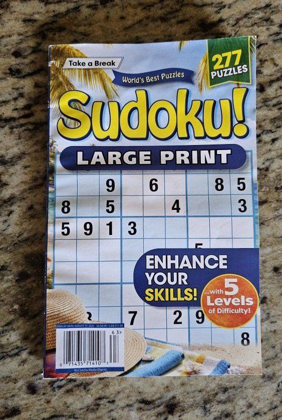 Large Print Sudoku & Find & Circle Jumbo Puzzle Books - 277 Sudoku, 100+ Find & Circle NEW