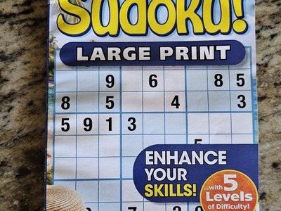 Large Print Sudoku & Find & Circle Jumbo Puzzle Books - 277 Sudoku, 100+ Find & Circle NEW