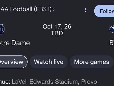 Notre Dame at BYU Football Single Sideline Ticket