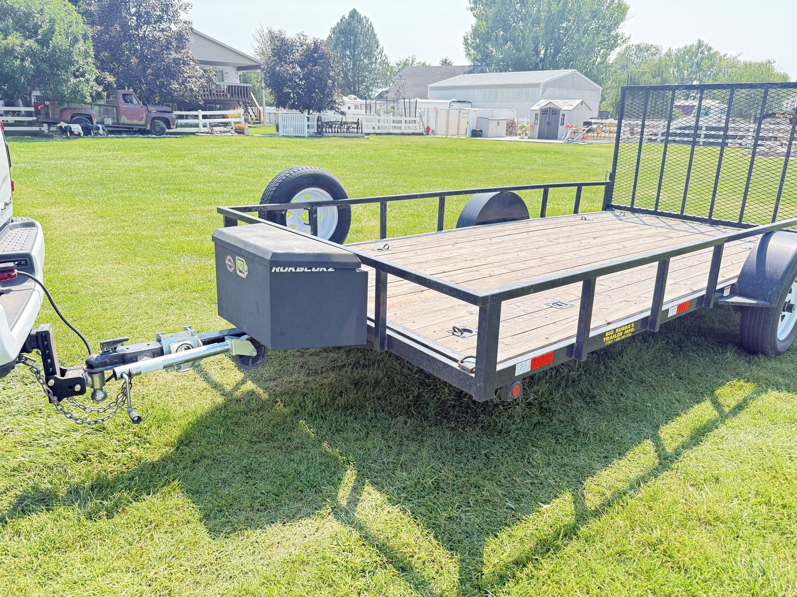 Big Bubba's Single Axle Utility Trailer with Ramp Gate & Toolbox