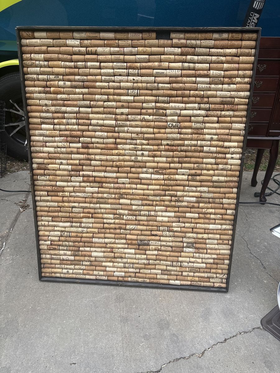 Unique Wine Cork Display Frame - Upcycled Cork Art/Decor Piece