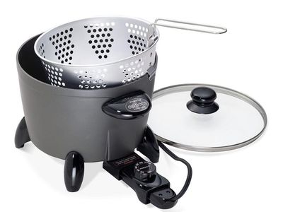 Presto Options Multi-Cooker Steamer Deep Fryer w/ Basket 06006, Versatile Kitchen Appliance