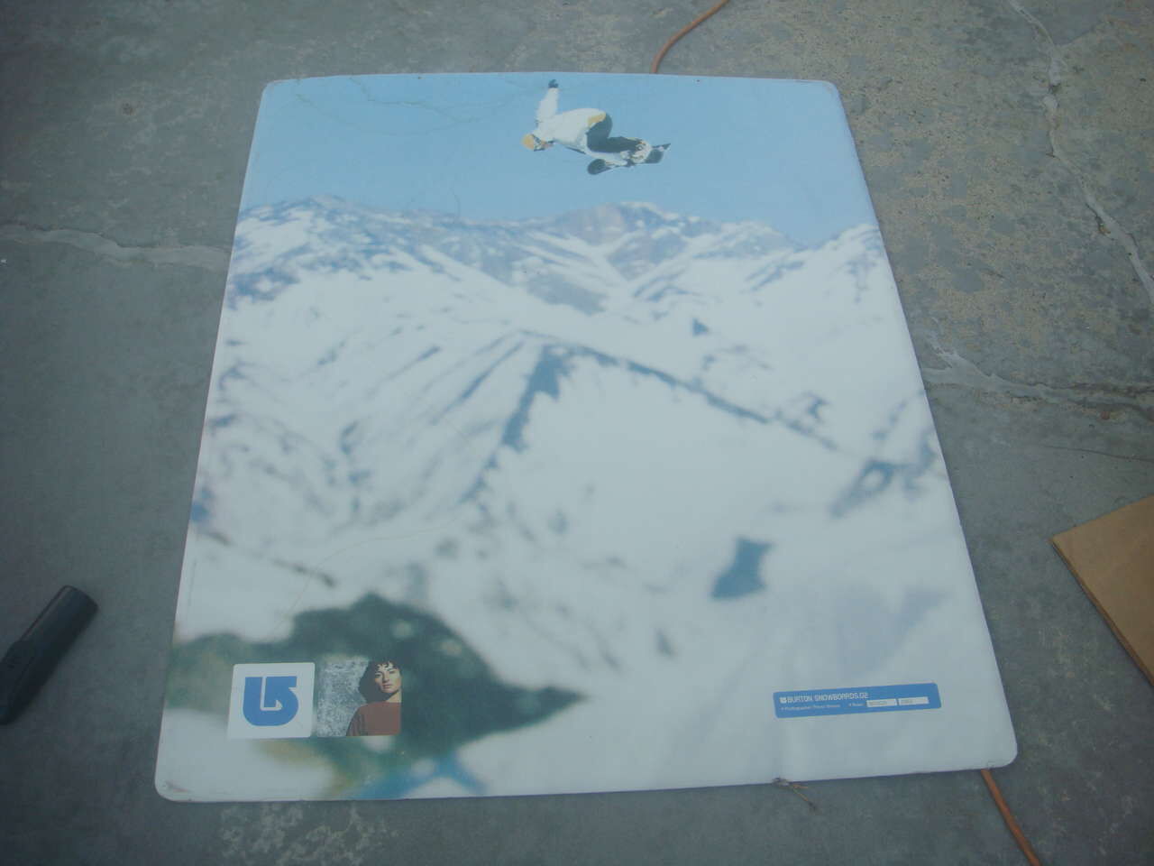 3 foot by 4 foot BURTON SNOWBOARDS POSTER SIGN FOR THE GIRL CAVE