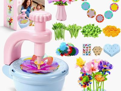 NEW Flower Making Kit for Kids,Diy Flower Bouquet Kit,Fabric Flower Bouquets Toys Upgraded,Flower Crafts/Flower Maker (126pcs)