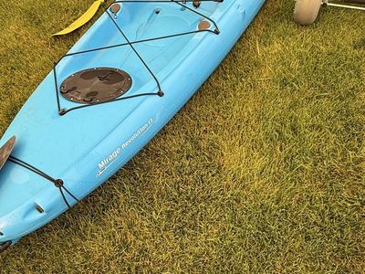 Hobby kayak with footpedals for fast acceleration