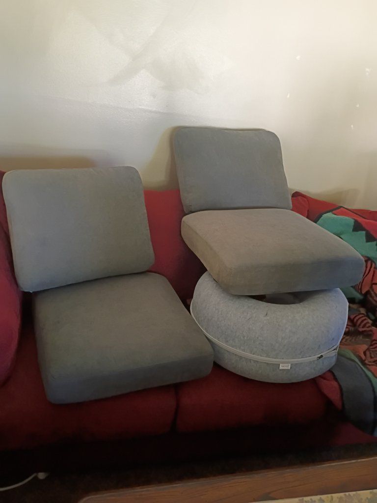 Set of 4 Grey Replacement Couch Cushions