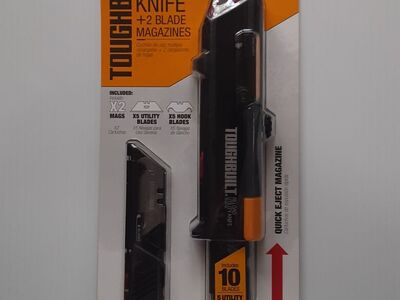 ToughBuilt – Reload Heavy-Duty Utility Knife with 2 Blade Magazines, Auto-Loading Chamber and Quick-Change Mechanism