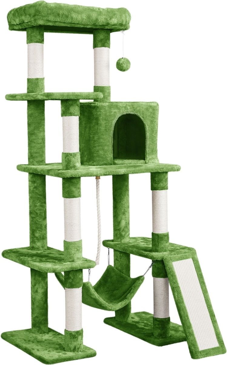 Green Yaheetech 63” Multi-Level Cat Tree Tower (New in box)