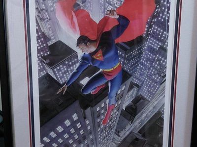 Superman: Twentieth Century Framed Lithograph by Alex Ross – Signed & Numbered #95/350 (With COA)