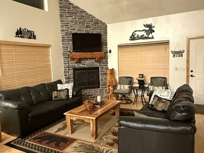 Black Faux Leather Couches