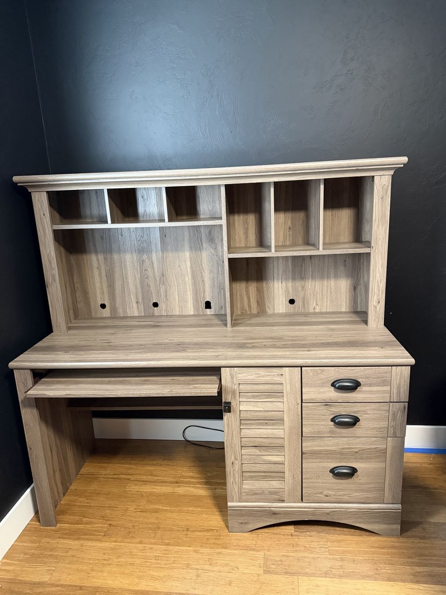 Spacious Light Oak Desk